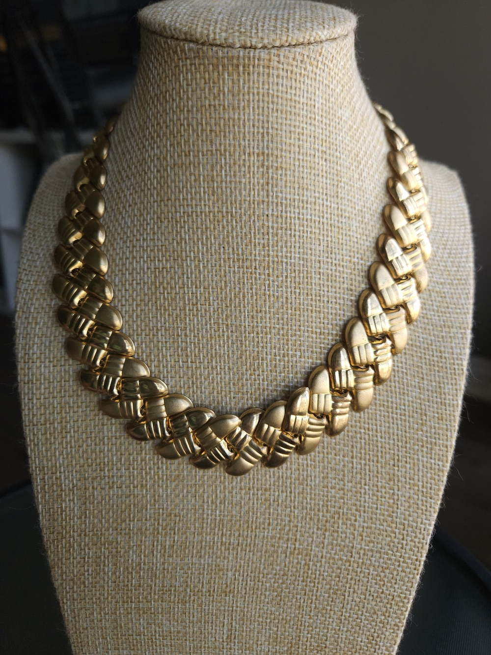 Classic Braided Gold-Tone Statement Necklace - Women Jewelry